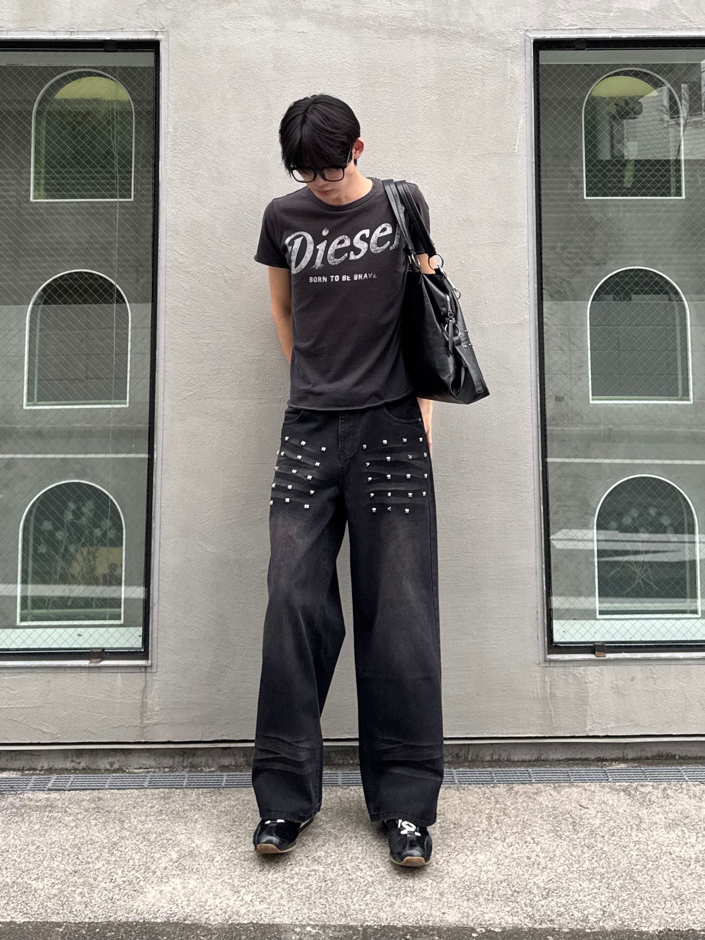 フロントスタッズデニムパンツ DPC05001