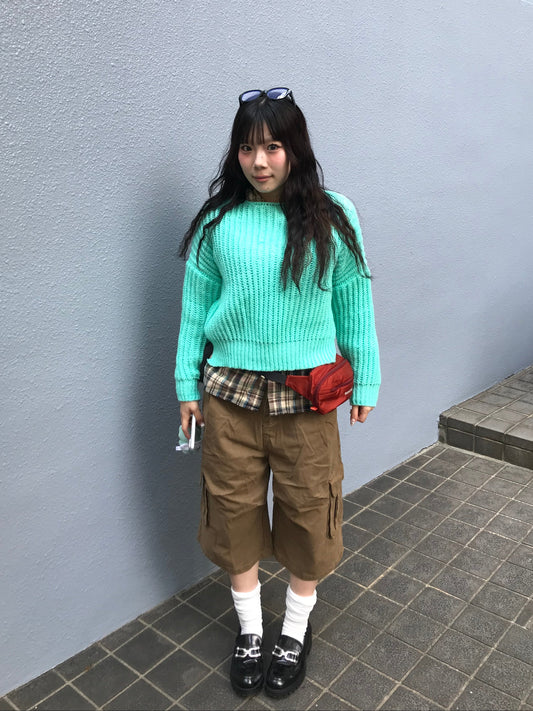 ワイドネックニットトップス DPB89216