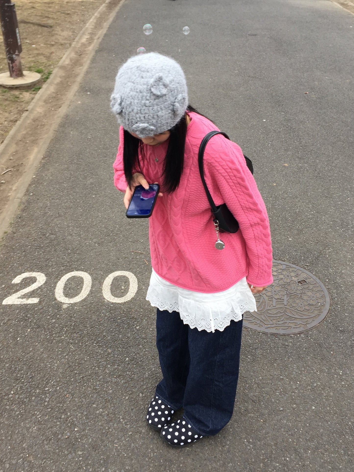 ピンクケーブルニット DPB63183