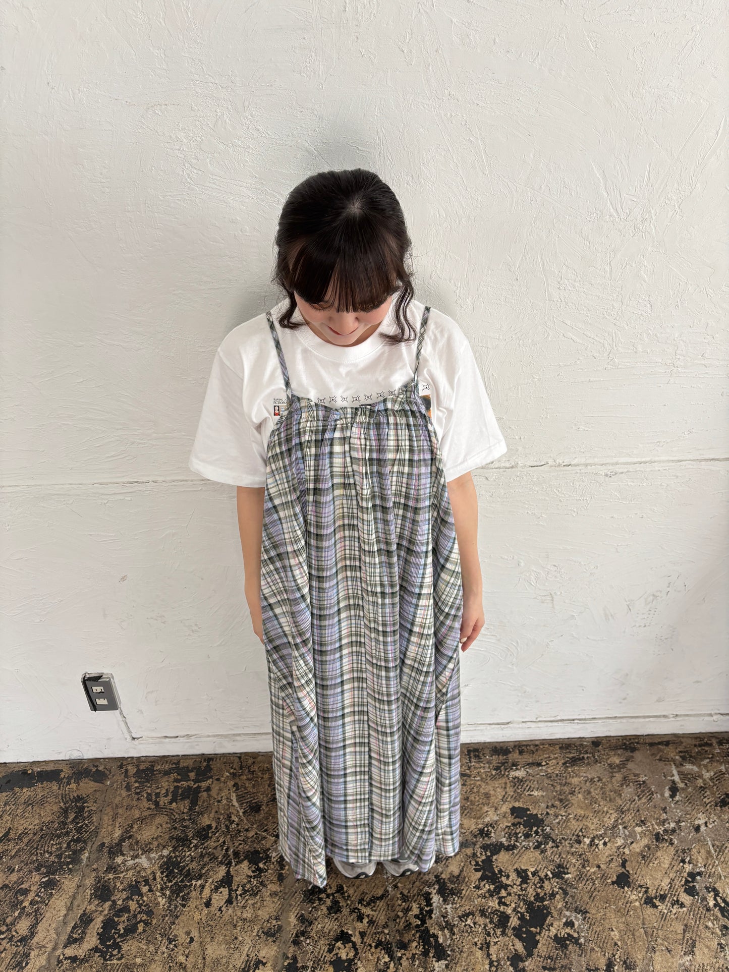 シフォンチェックキャミワンピース DPB84143