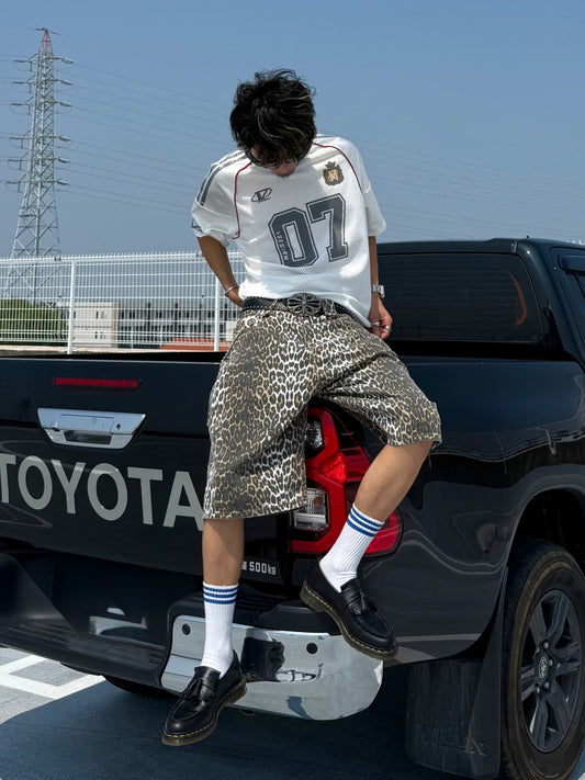 Kenshin_レオパードデニムハーフパンツ DPB73343