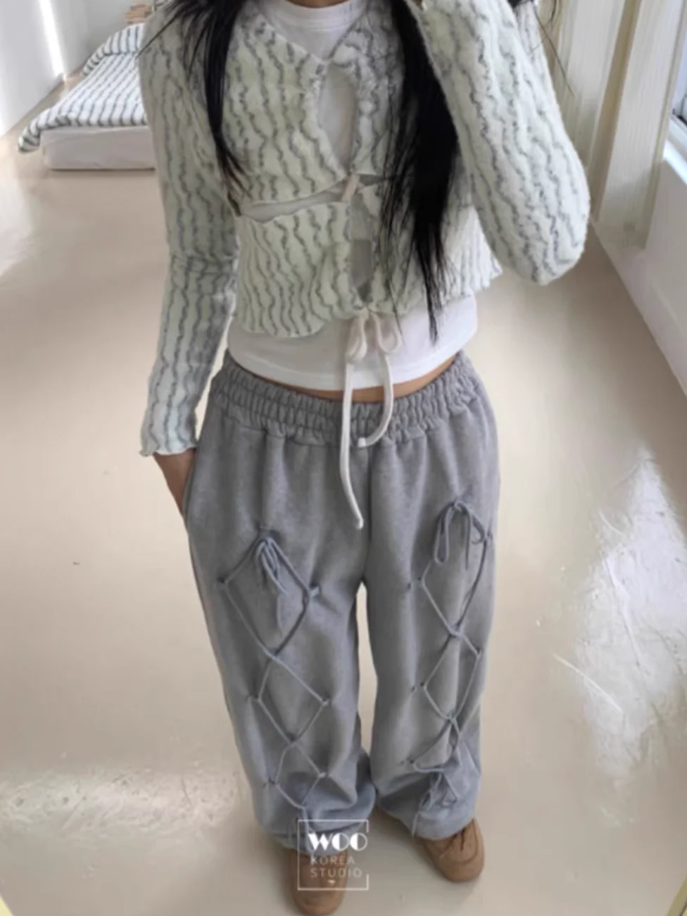 フロントリボンスウェットパンツ DPB71649