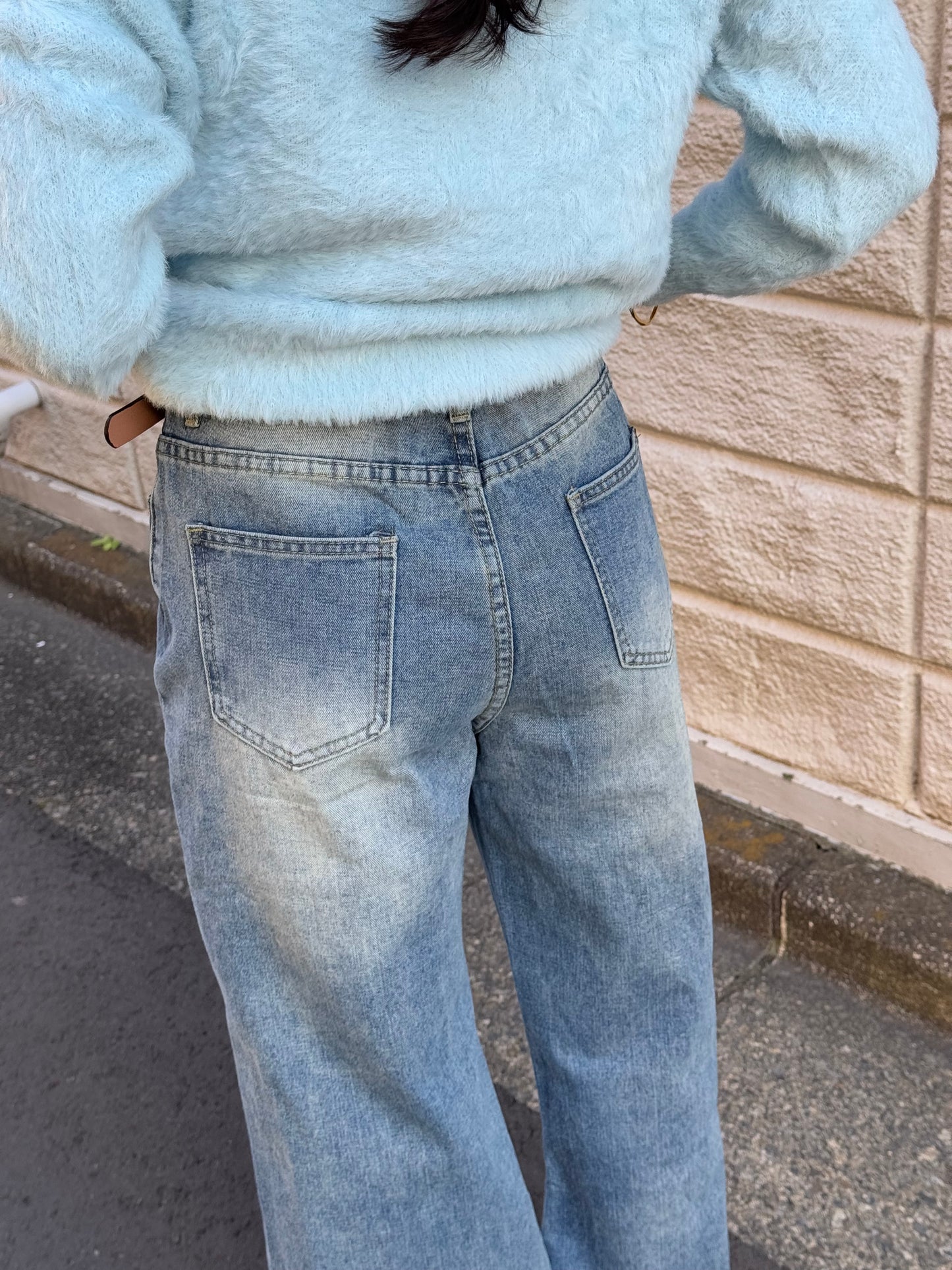 ウォッシュフレアデニムパンツ DPB47385