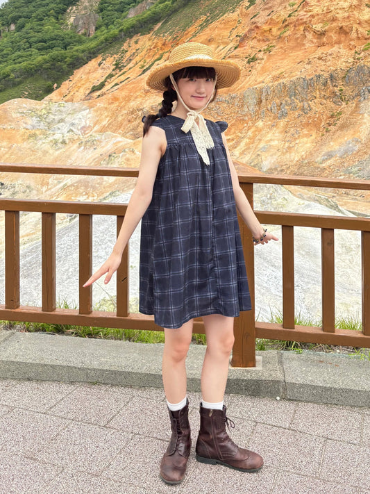 チェックワンピース DPA43417