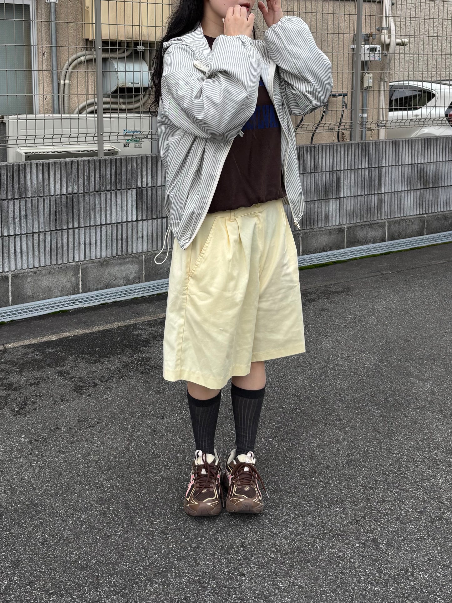 ストライプジップパーカー DPB84235