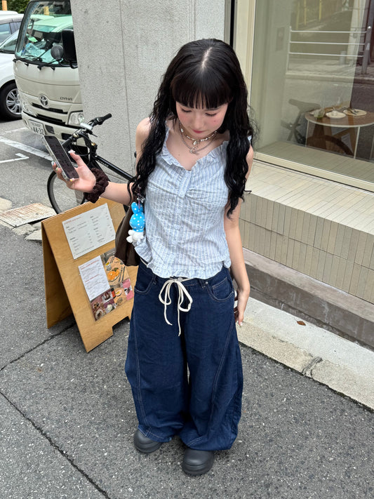 ストライプフリルブラウス DPB85263