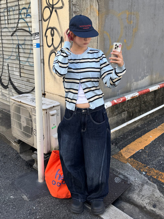 ラウンドボーダーカーディガン DPB85300