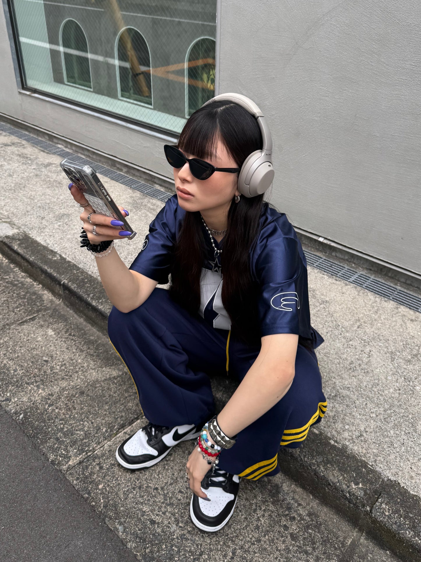 VネックナンバーTシャツ DPB86062