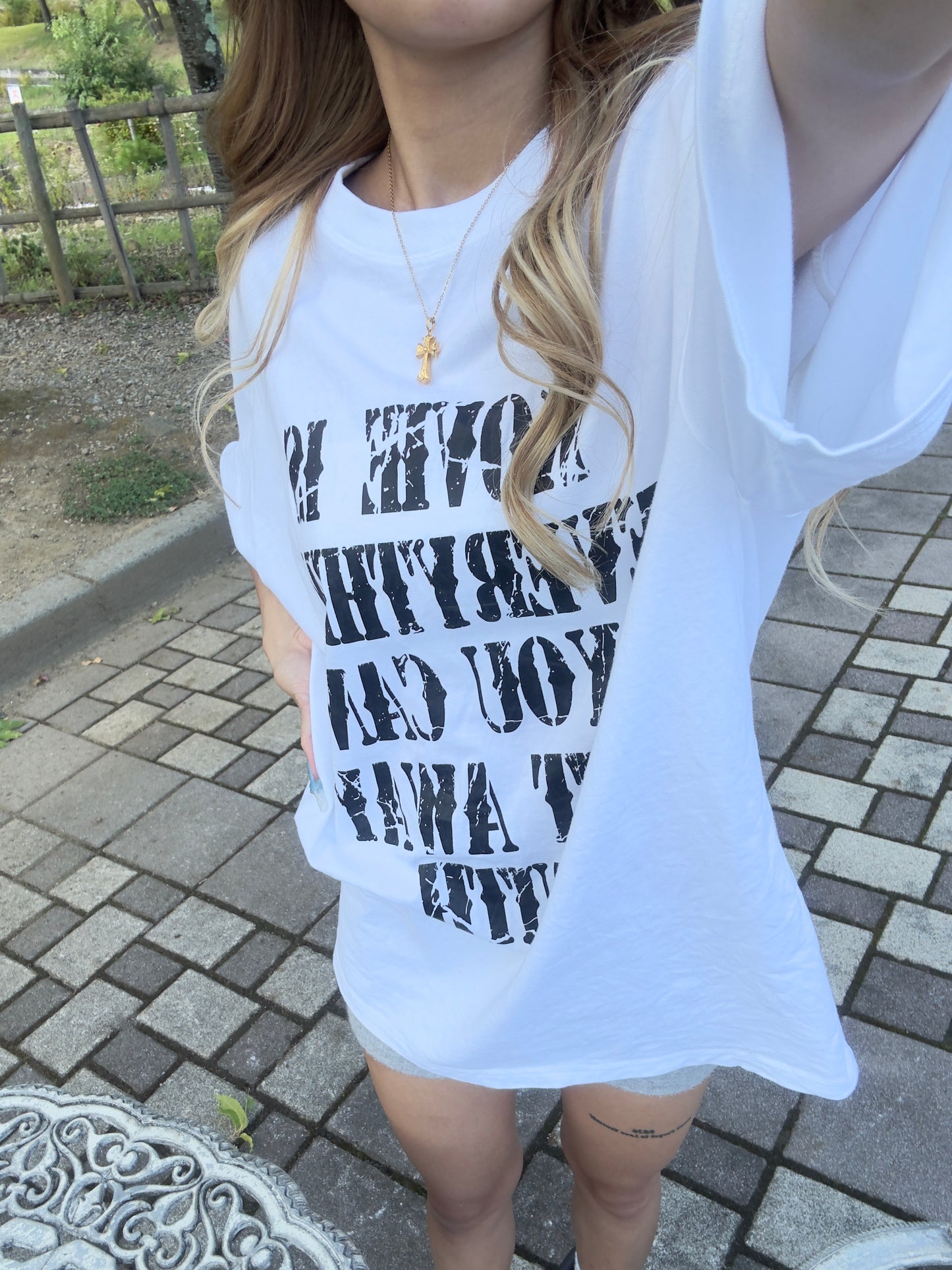 ヴィンテージライクレタリングTシャツ DPB42438