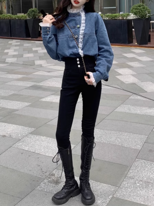 レースデニムトップス DPB71379