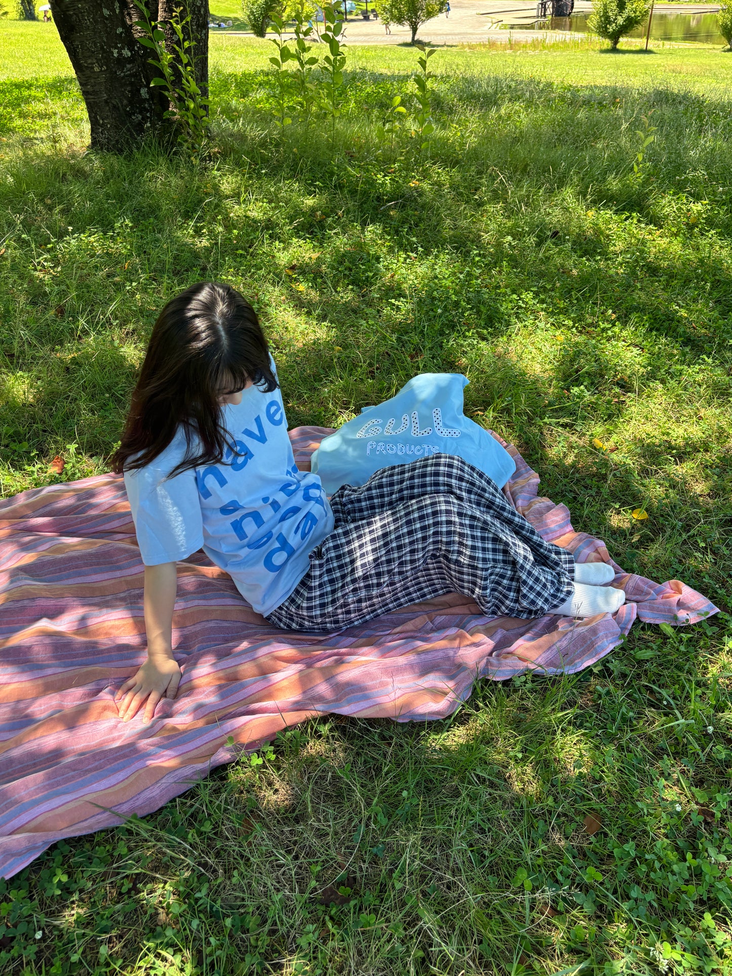ネイビーチェックパンツ DPB84217