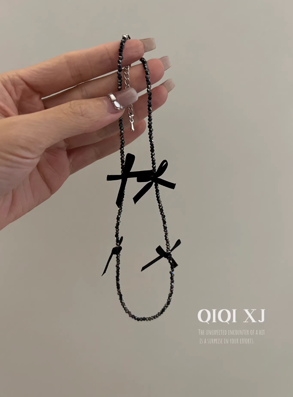 ブラックリボンネックレス CPA42302