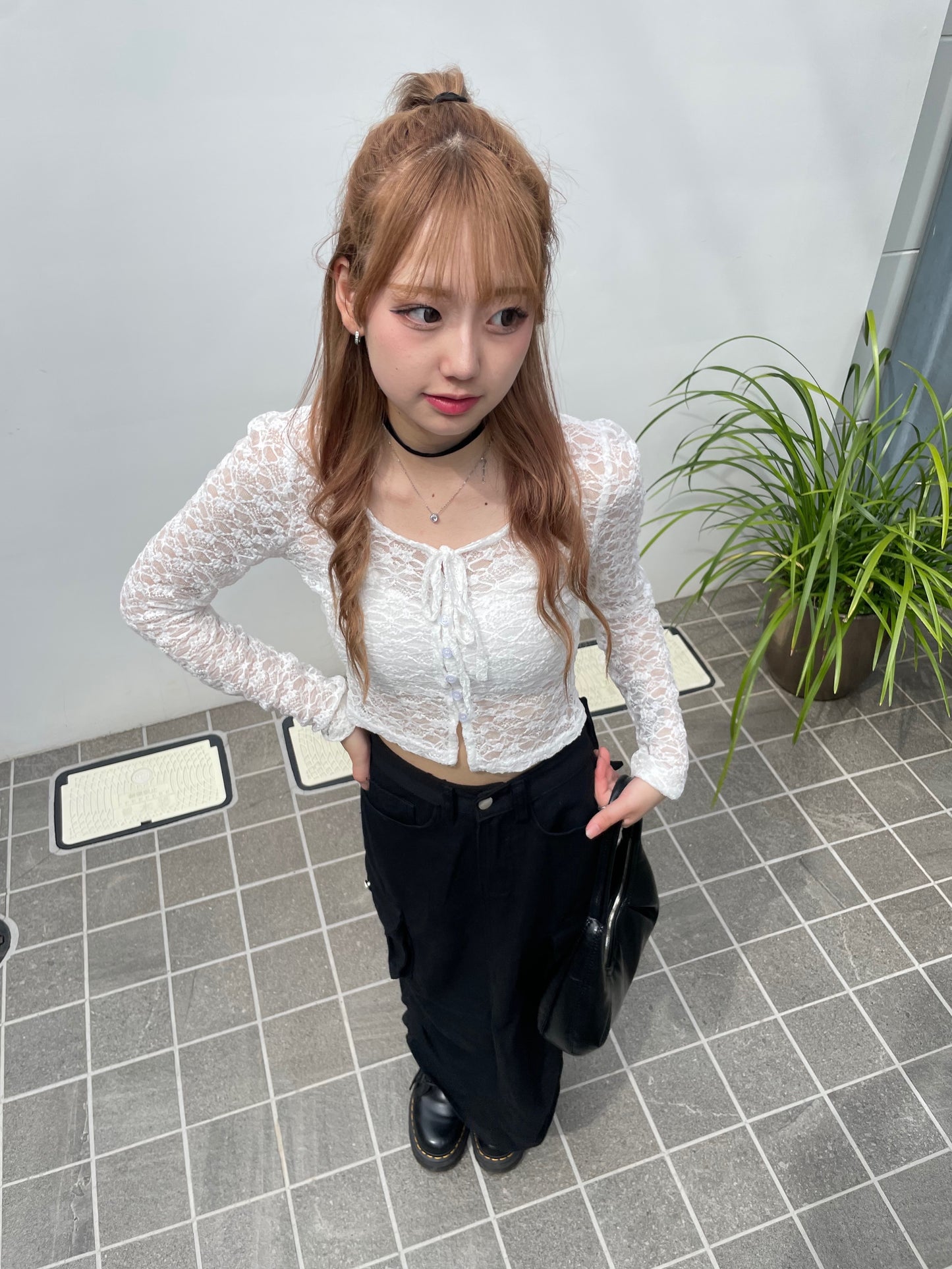 レースリボンカーディガン DPB68069