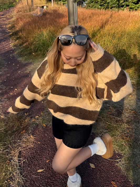 【即納】ボーダニットトップス DPB73526S