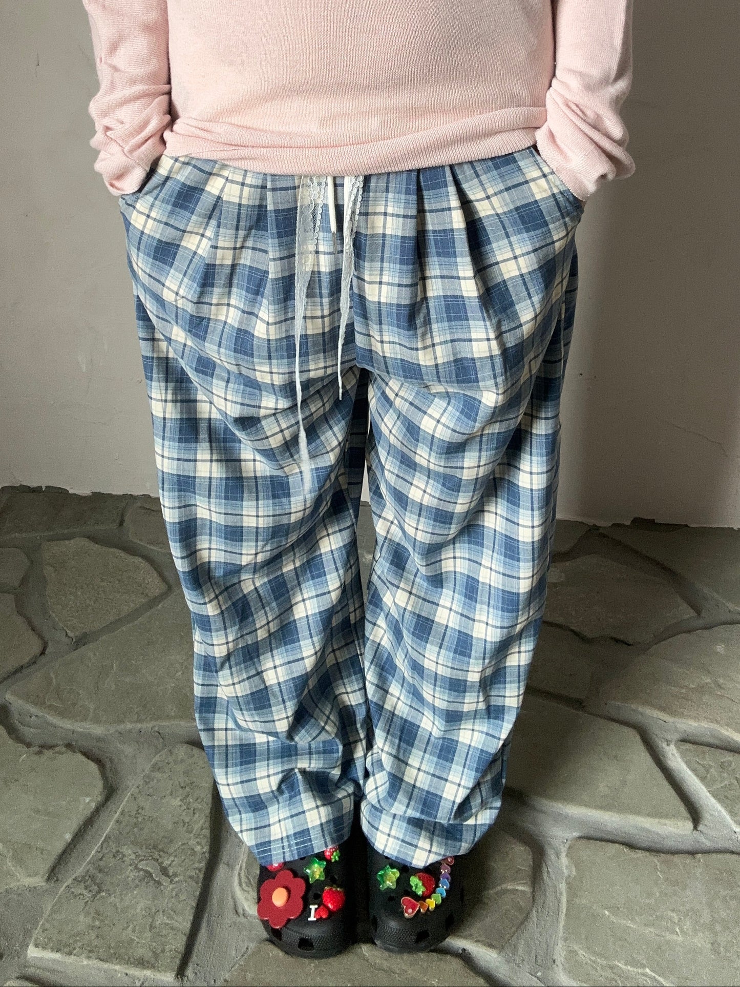 チェックレイヤードパンツ DPB95009