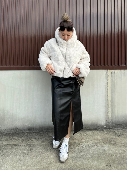 サイドカットレザーライクスカート DPB73562