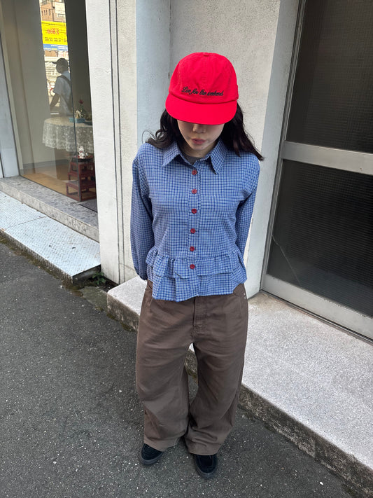 ダブルフリルチェックシャツ DPB89075