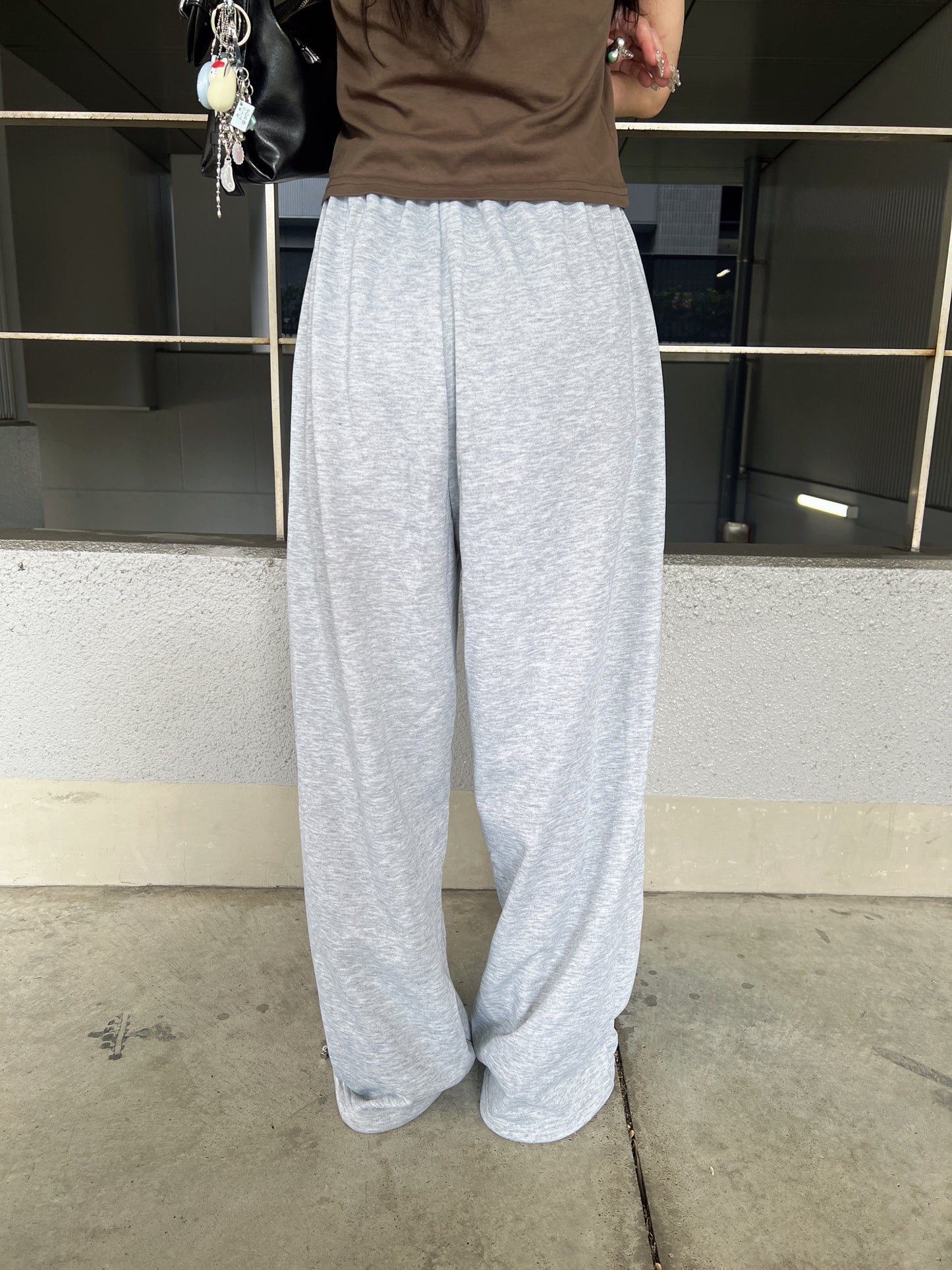 レースアップスウェットワイドパンツ DPB79192
