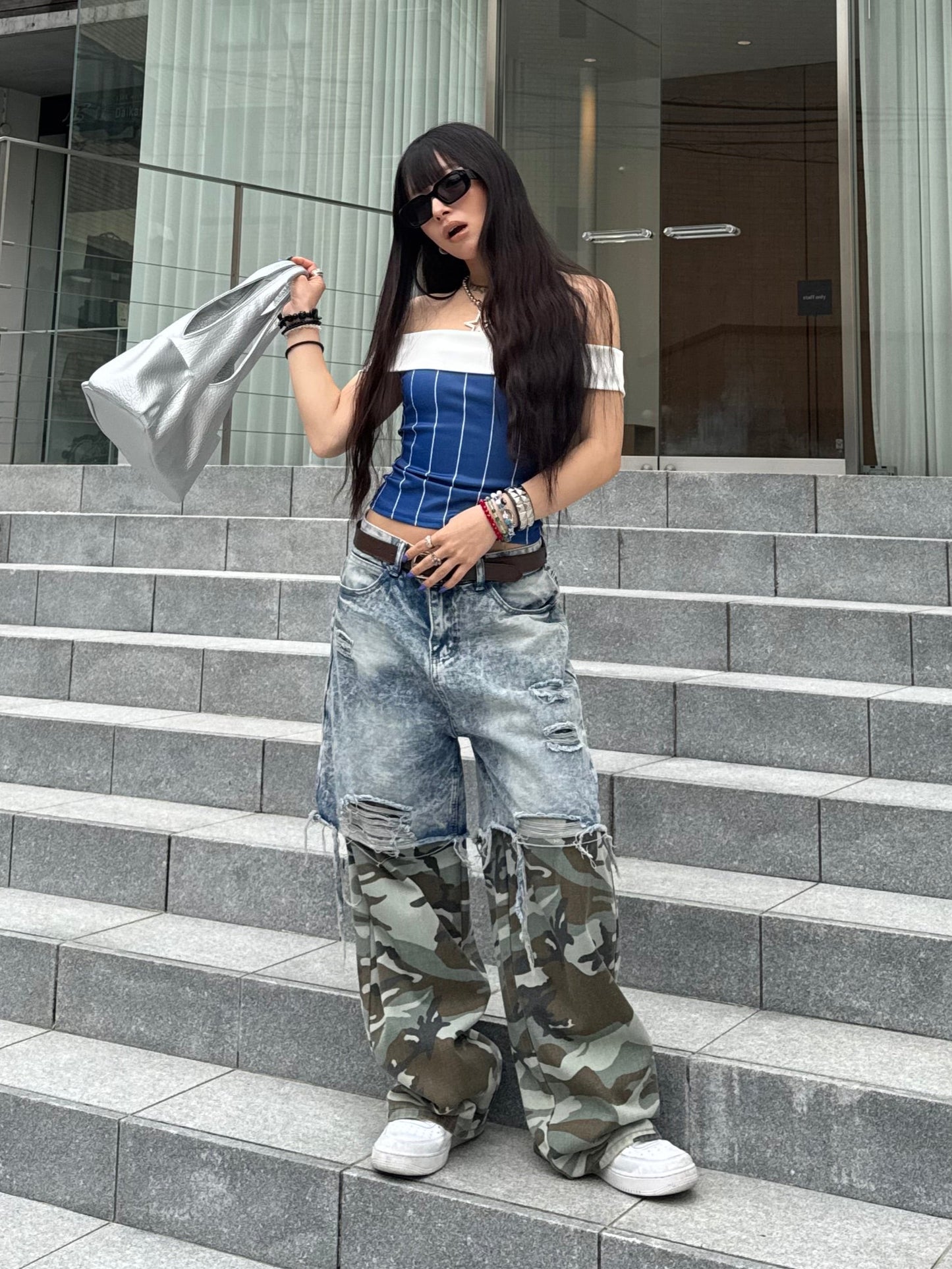 ナンバーオフショルダートップス DPB86053