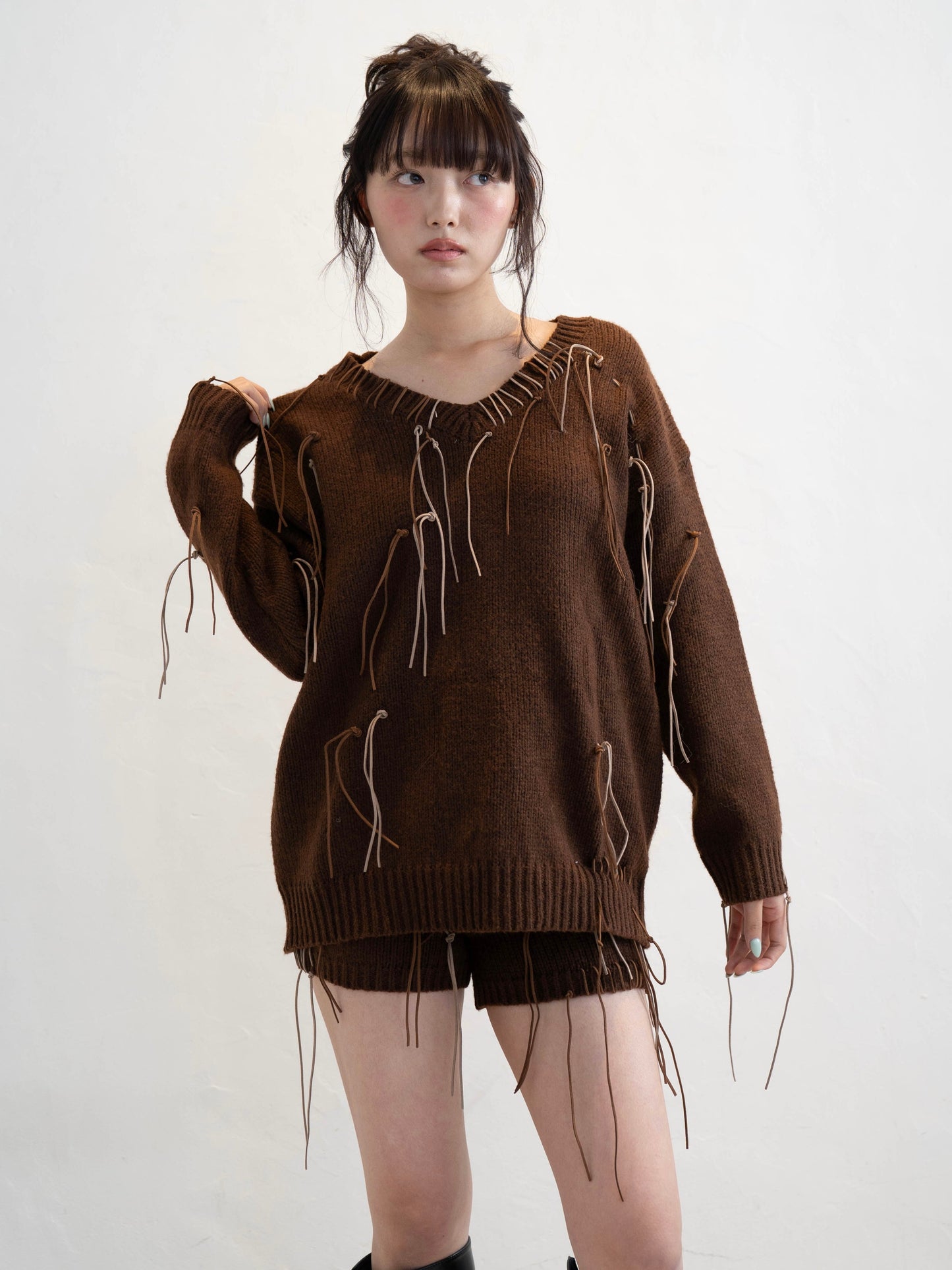 フリンジニットセットアップ DPC02011