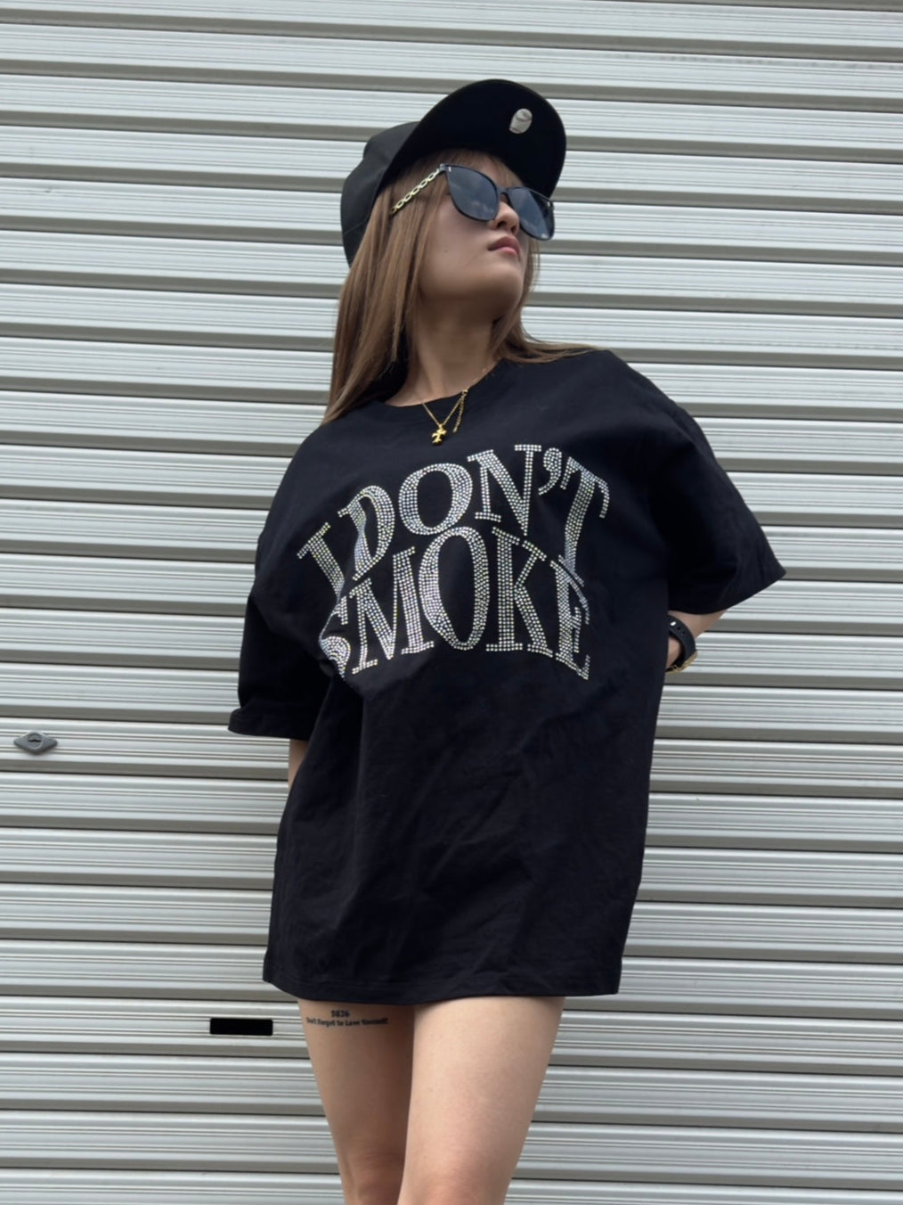 ラインストーンTシャツ DPB42408