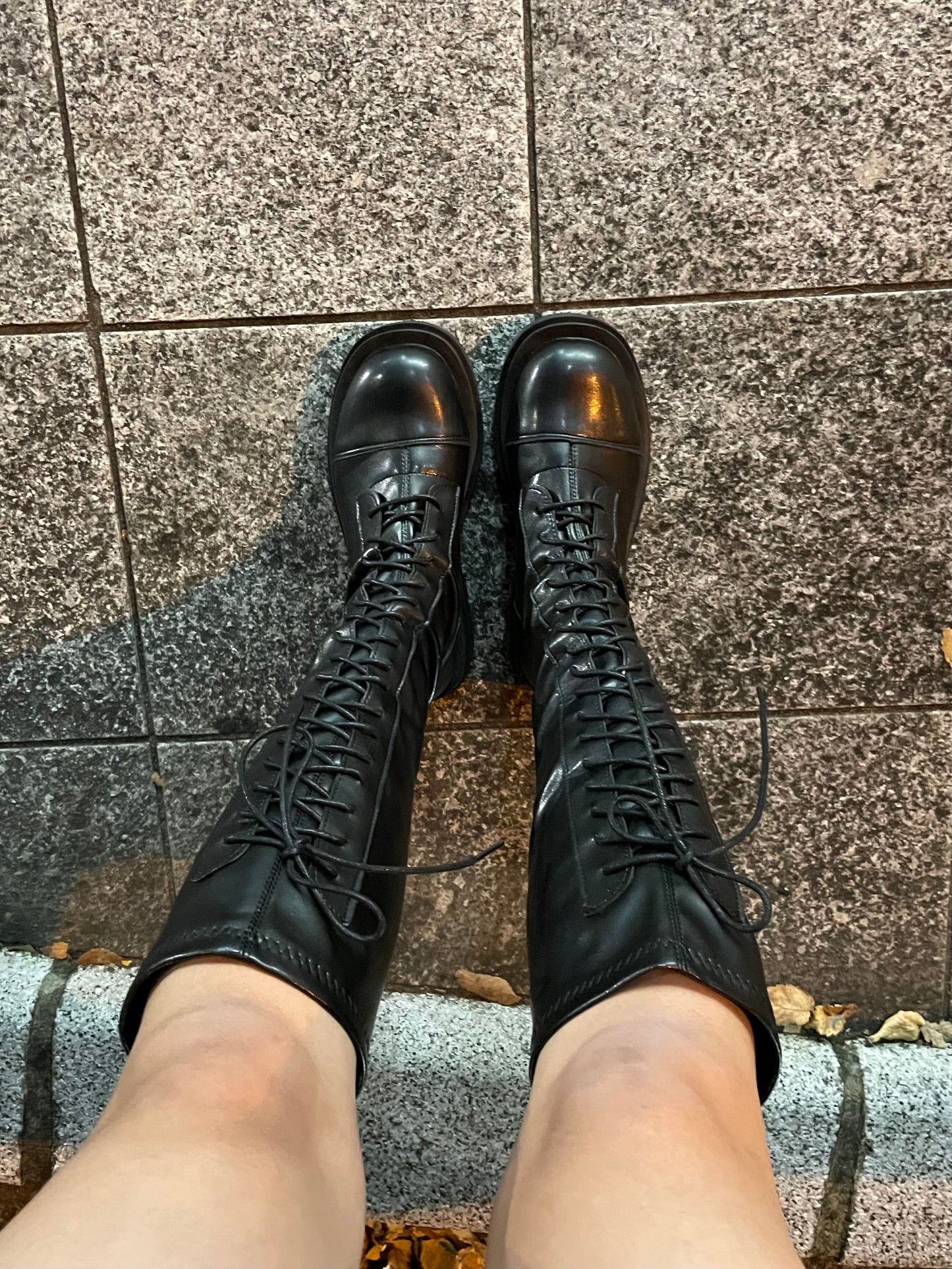 レーススリムロングブーツ DPB64047