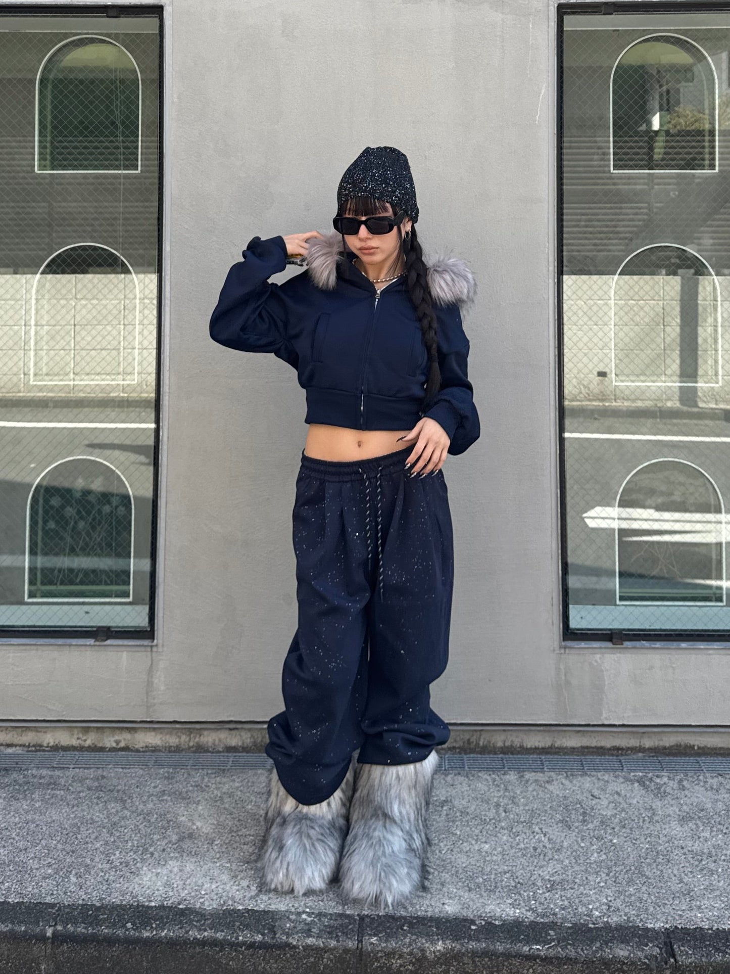 ウエストスリムファーパーカー DPB86141