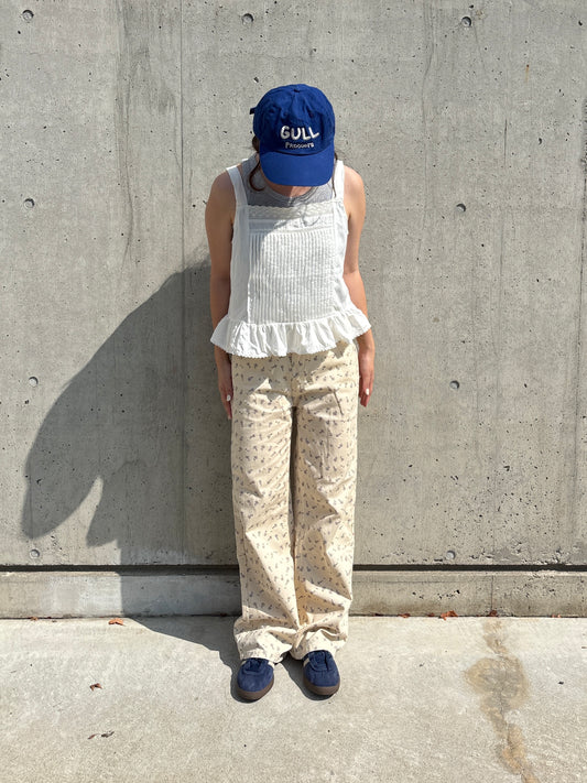 フラワープリントデニムパンツ DPB84234