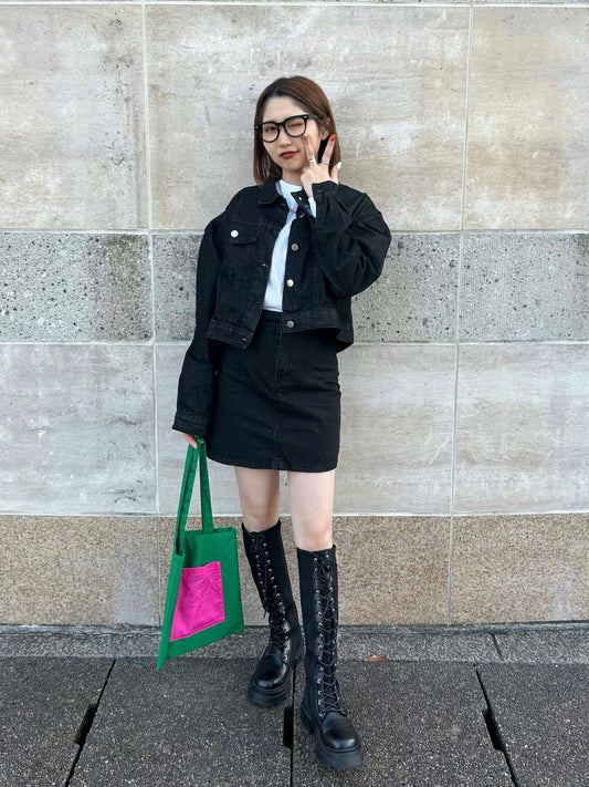 ブラックデニムジャケット DPA61282