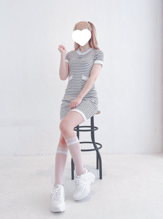 ラウンドネックニットワンピ CPA33034