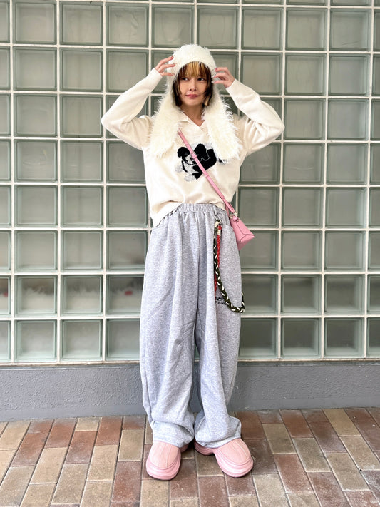 ドッグプリントニットプルオーバー DPB79220