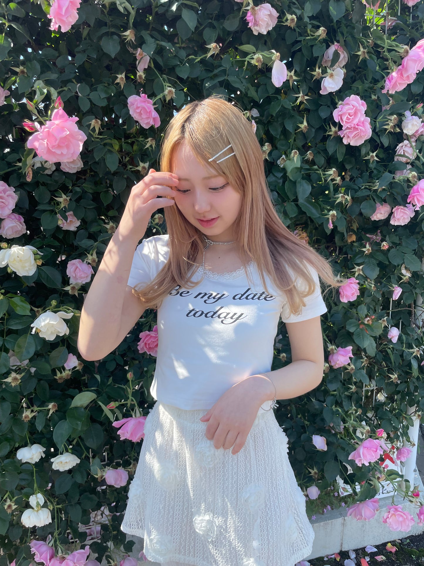 レースクロップドTシャツ DPB68062