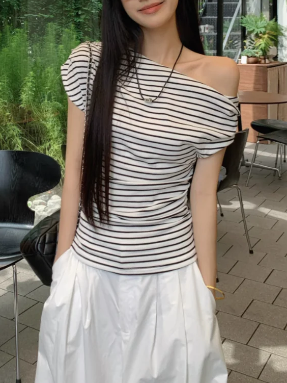 ワンショルボーダーTシャツ DPB71766
