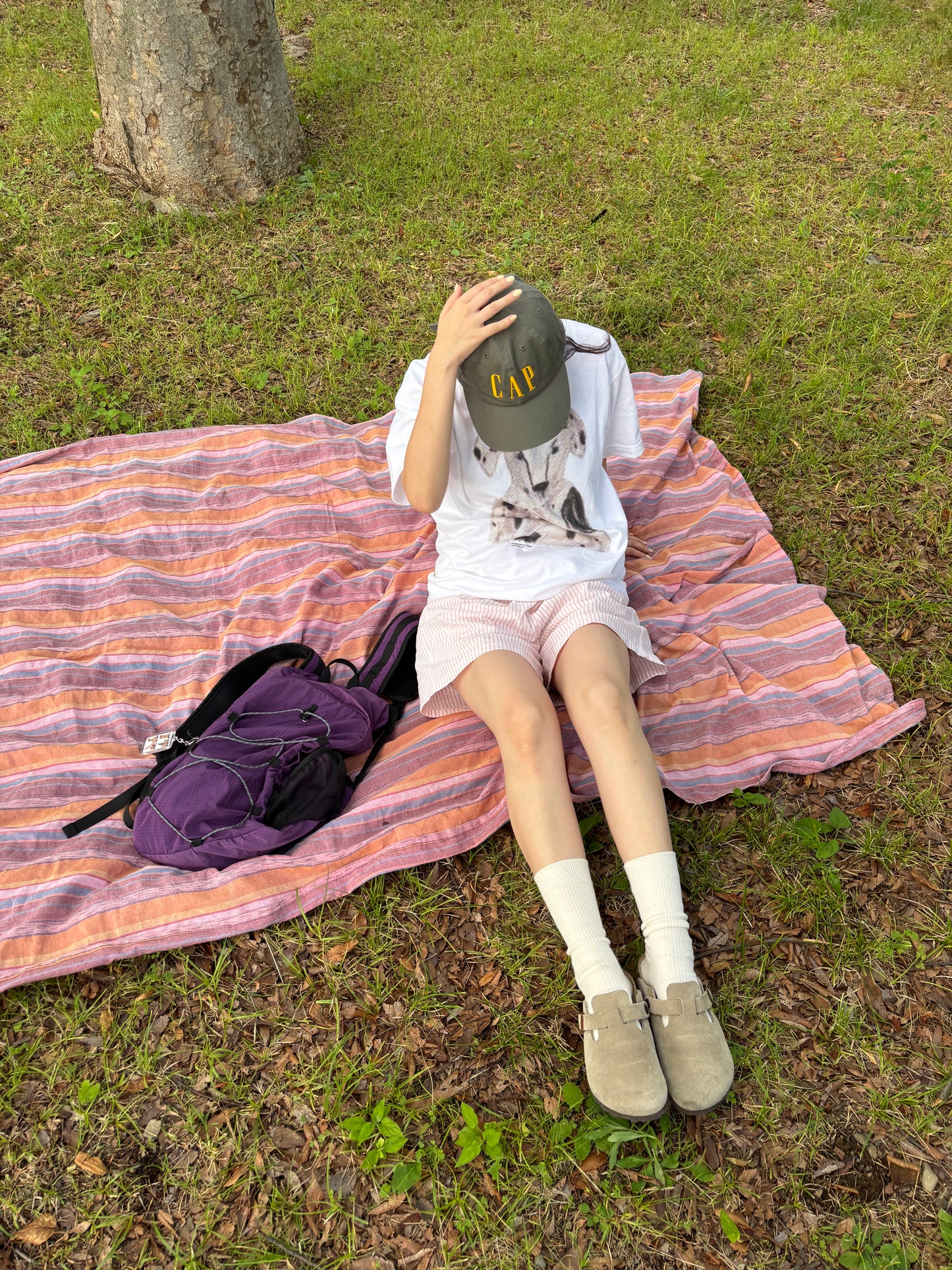 ピンクストライプショートパンツ DPB84354