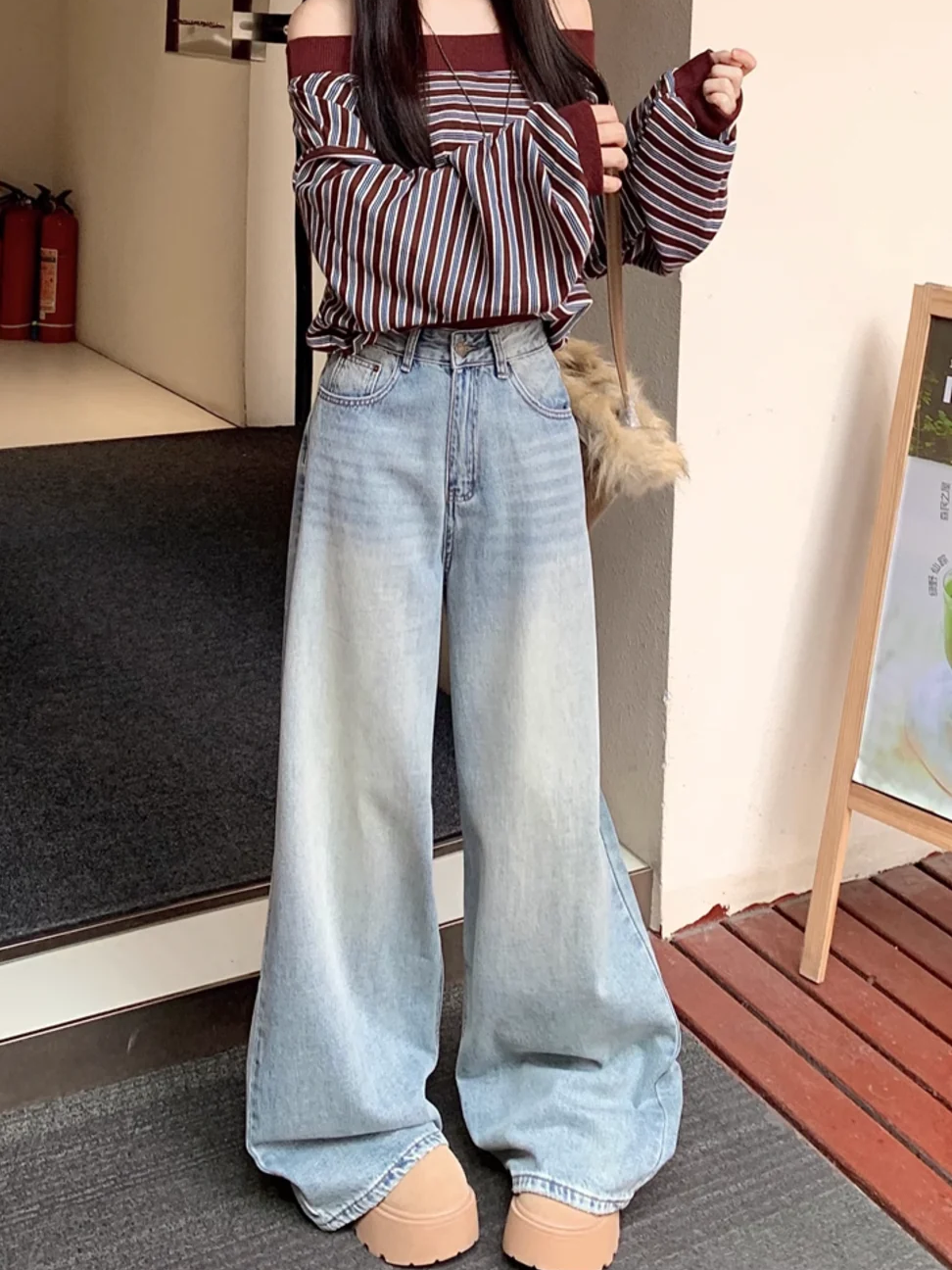 ルーズワイドデニムパンツ DPB71635