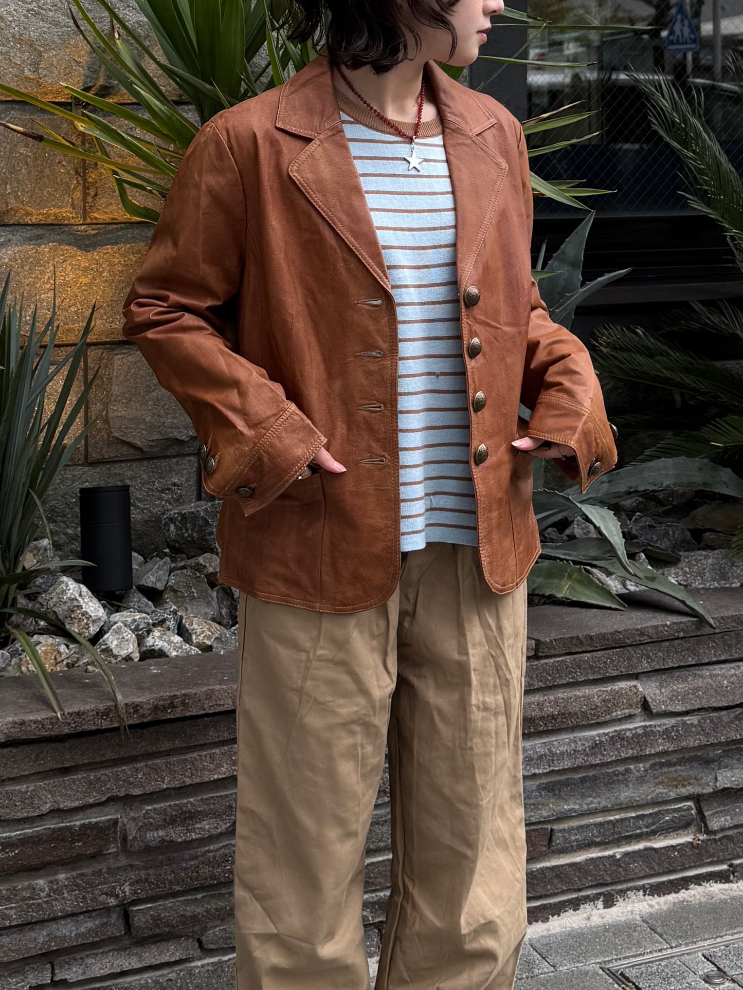 ボーダーニットトップス DPC03034