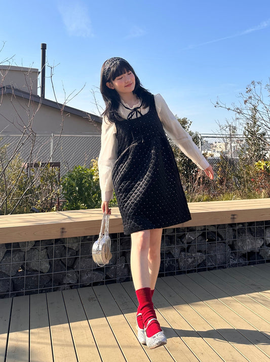 キルティングビジューワンピース DPA43298