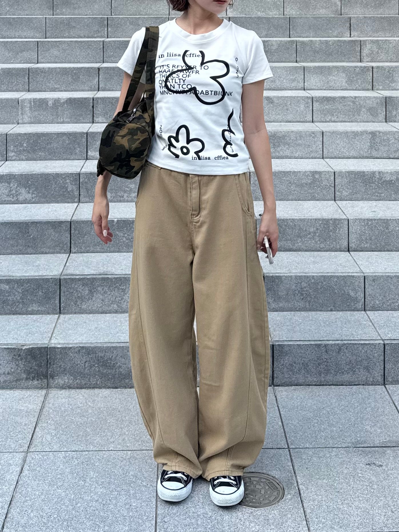 フラワープリントTシャツ DPB91027