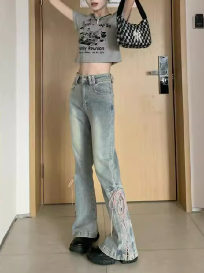 ピンクリボンデニムパンツ DPB71307