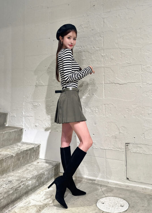 スウェードロングブーツ