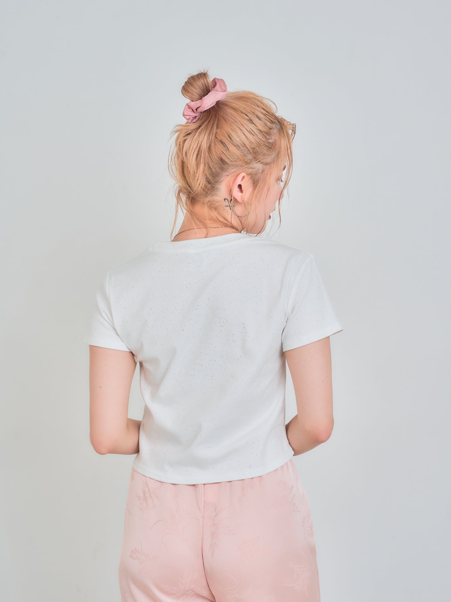 パールリボンラメTシャツ DPB75031