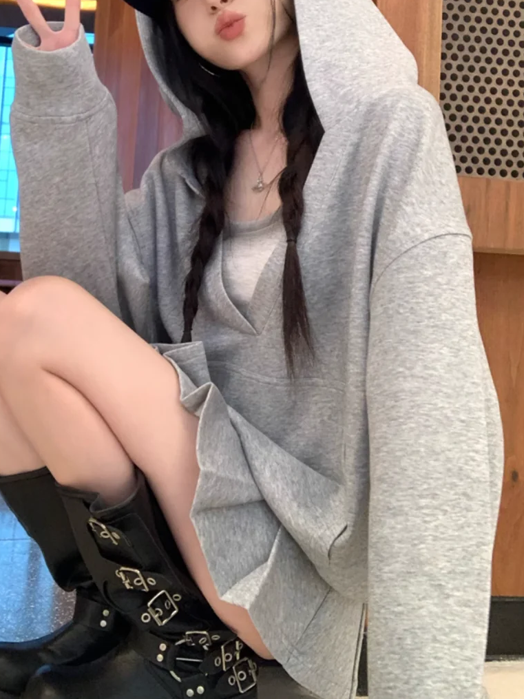 フード付きVネックスウェット DPB71708
