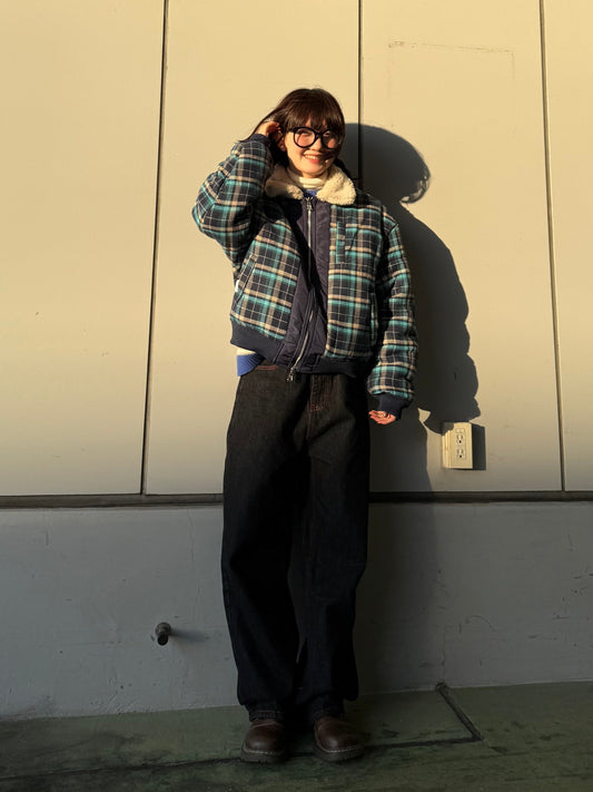 リバーシブルチェックブルゾン DPA43547