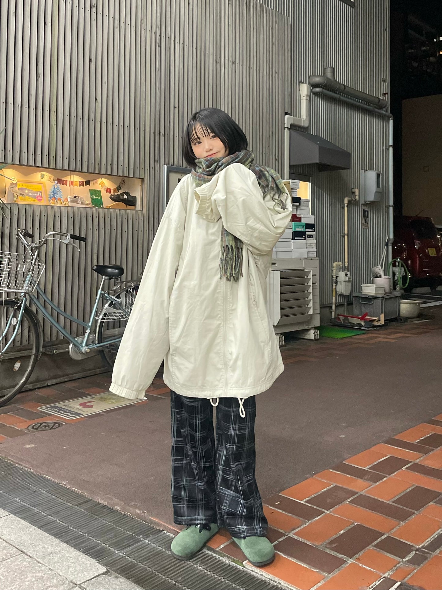 ブラックコーデュロイチェックパンツ DPB64042