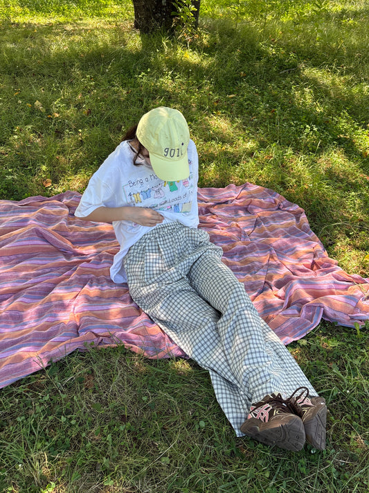 ウエストリボンチェックパンツ DPB84227