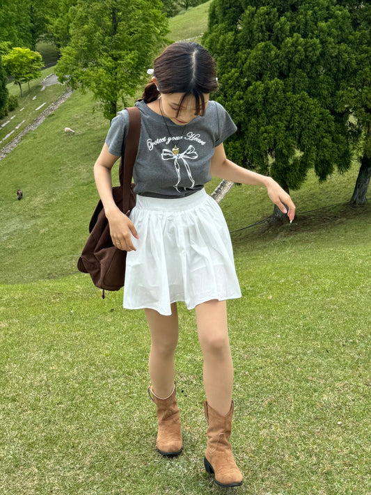 リボンプリントTシャツ CPA45002