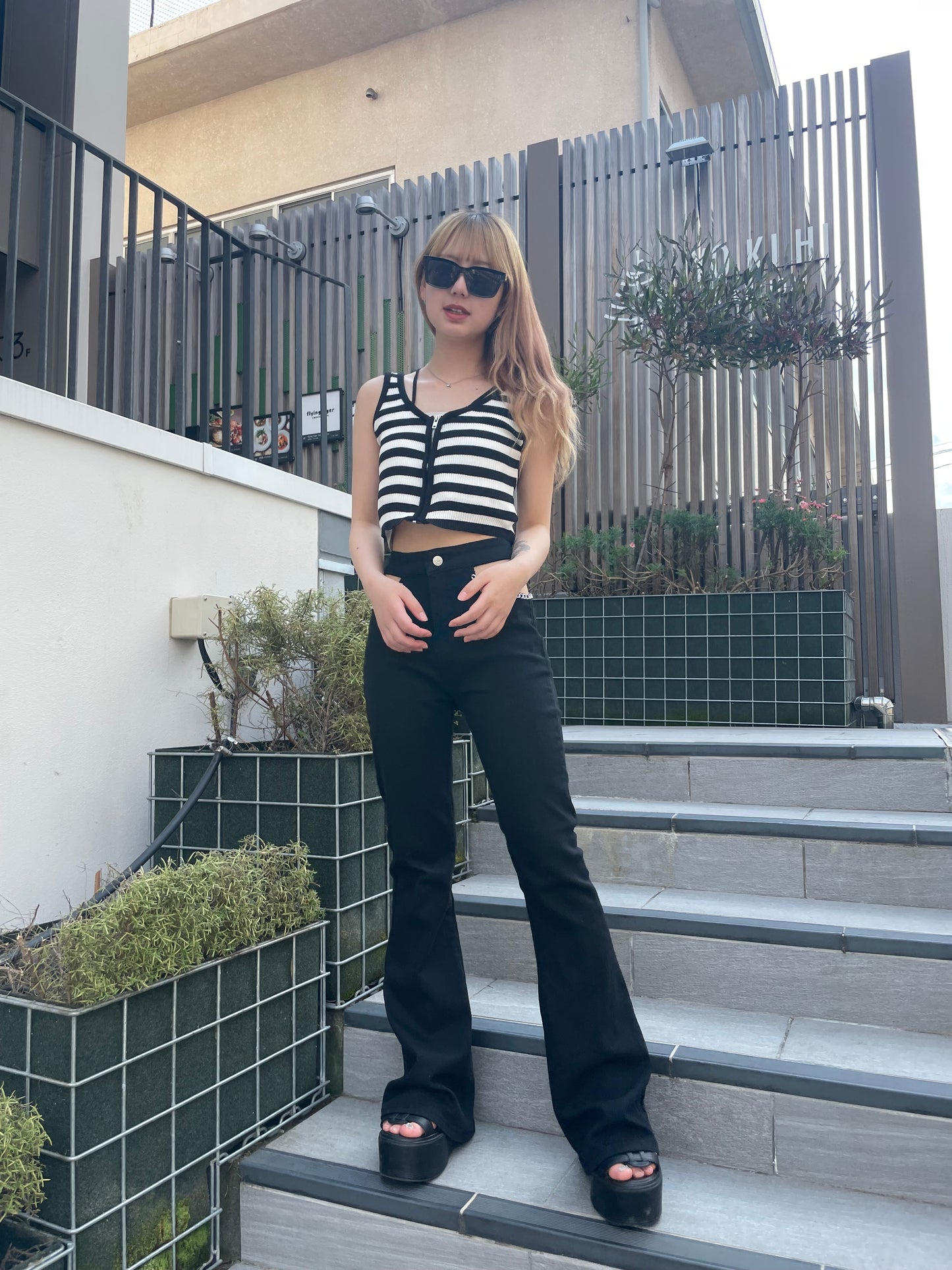 ボーダージップタンクトップ DPB68067