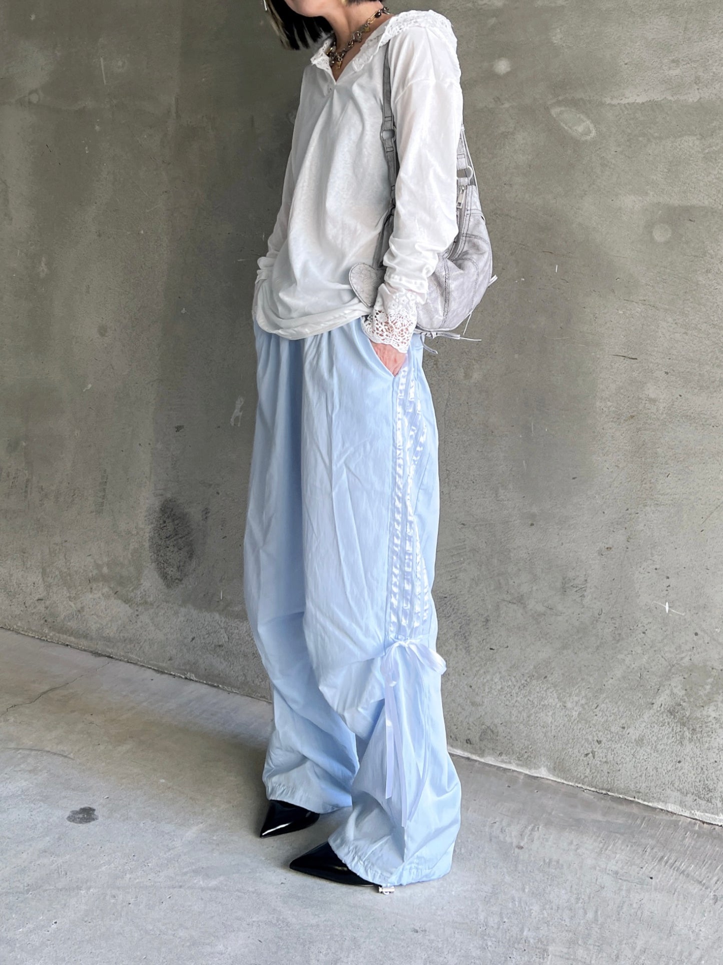 ラインリボンワイドパンツ DPB79139