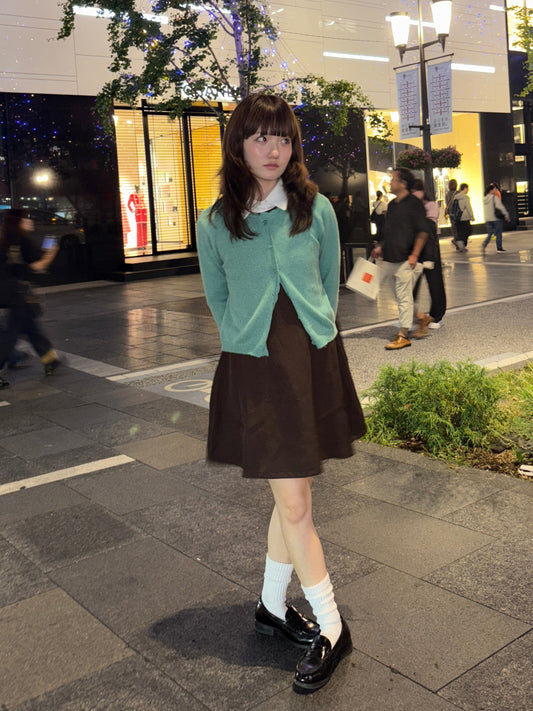 ライトグリーンカーディガン DPA43668