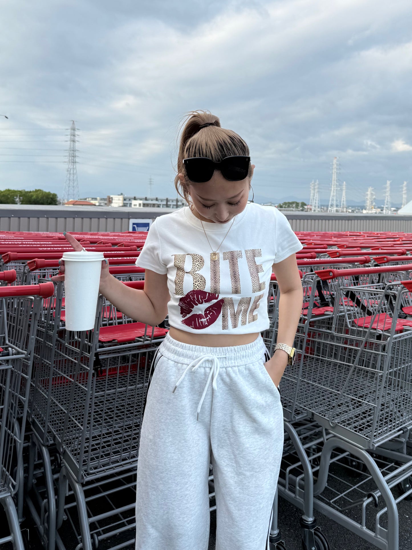 リッププリントTシャツ DPB73386